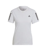 ADIDAS POLERA MUJER ON THE RUN BLANCA LOGO