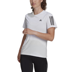 ADIDAS POLERA MUJER ON THE RUN BLANCA LOGO