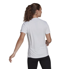 ADIDAS POLERA MUJER ON THE RUN BLANCA LOGO