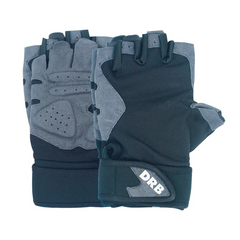 DRB GUANTE FITNESS CROMO NEGRO GRIS
