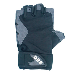 DRB GUANTE FITNESS CROMO NEGRO GRIS
