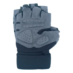 DRB GUANTE FITNESS CROMO NEGRO GRIS