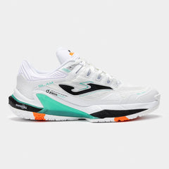 JOMA ZAPATILLA PADEL SLAM MEN WHITE TURQUOISE
