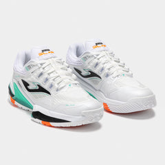 JOMA ZAPATILLA PADEL SLAM MEN WHITE TURQUOISE