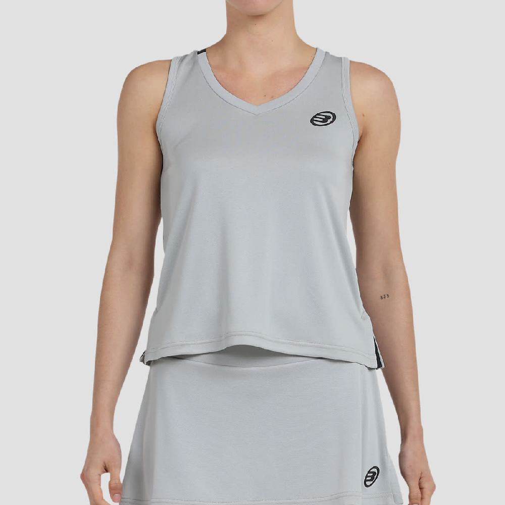 BULLPADEL POLERA MUJER DILES GRIS PERLA