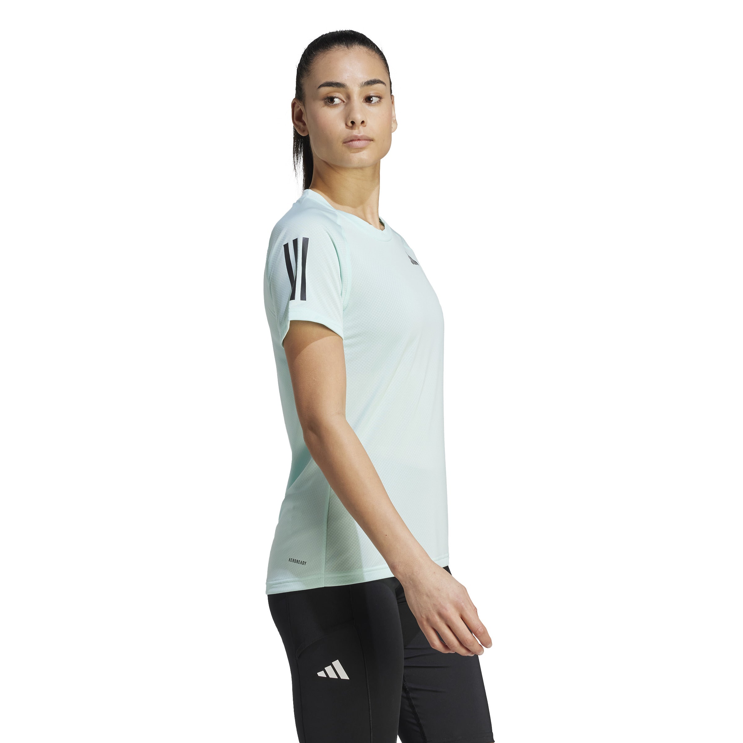 ADIDAS POLERA MUJER  CLUB PARA TENIS AZUL AQUA