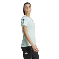ADIDAS POLERA MUJER  CLUB PARA TENIS AZUL AQUA