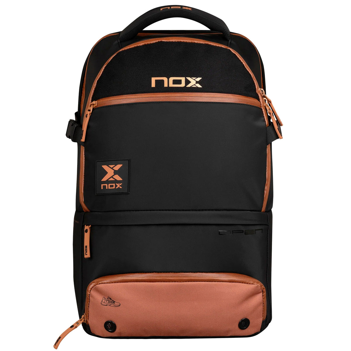 NOX MOCHILA LUXURY OPEN SERIES negro/marrón