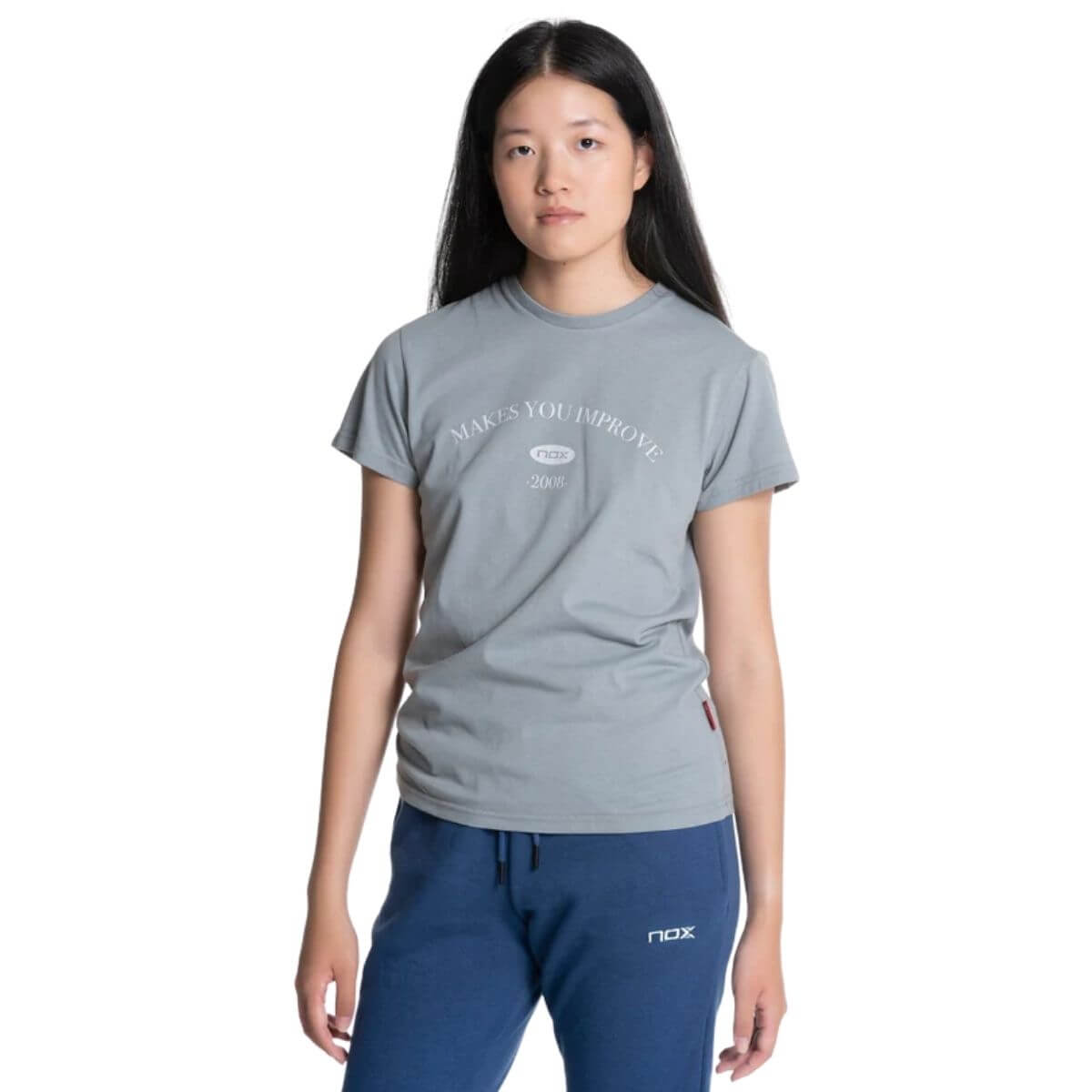 NOX POLERA MUJER BASIC GRIS