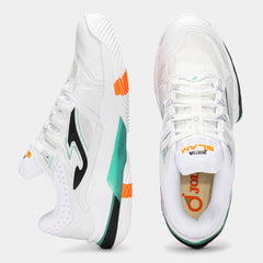 JOMA ZAPATILLA PADEL SLAM MEN WHITE TURQUOISE