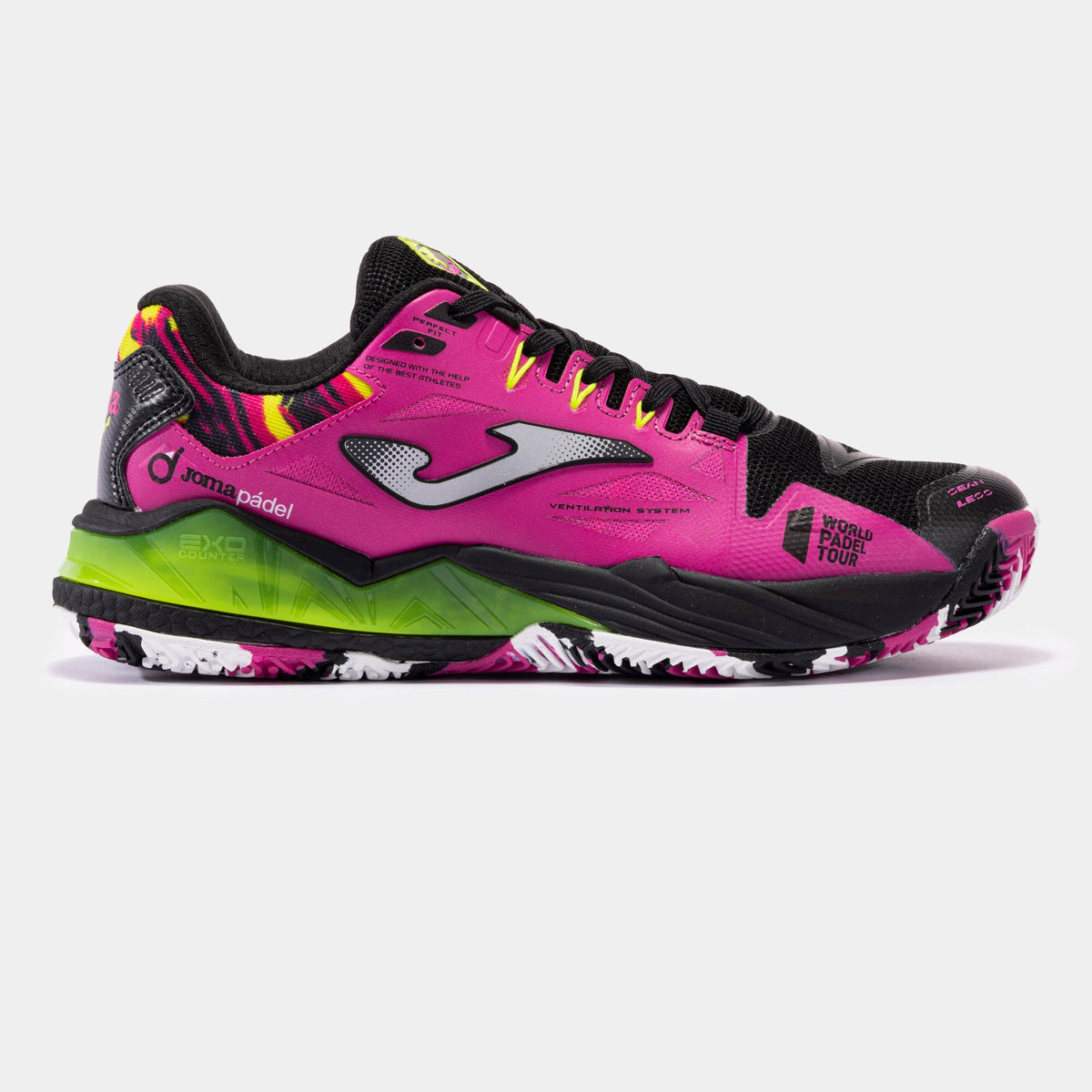 JOMA ZAPATILLA SPIN LADY 2301 BLACK FUCHSIA