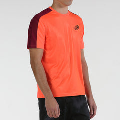 BULLPADEL POLERA MITAD CORAL FLUOR