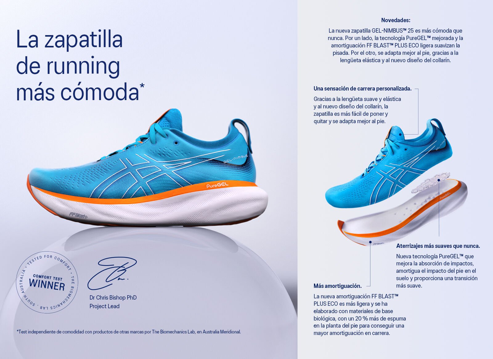 ASICS GEL-NIMBUS 25 MASCULINO AZUL