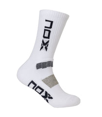 NOX CALCETIN TECNICO HOMBRE 39-45 BLANCO LOGO AZUL