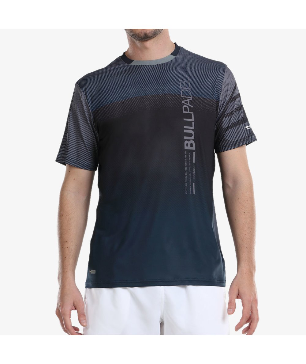 BULLPADEL POLERA HOMBRE NAURU CARBON NEGRO