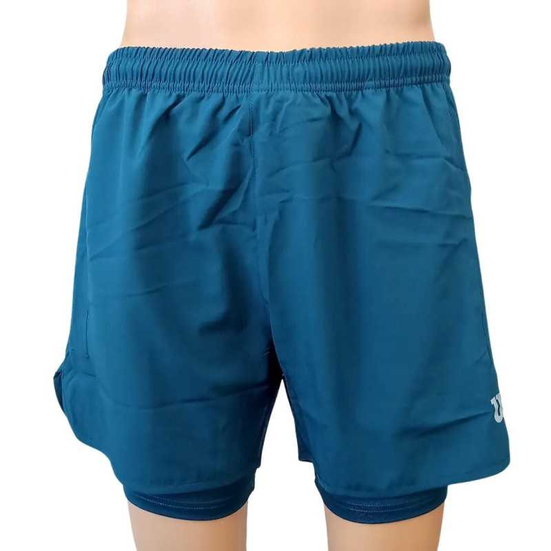 WILSON SHORT FLEX AZUL PETROLEO CON CALZAS