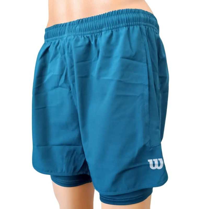 WILSON SHORT FLEX AZUL PETROLEO CON CALZAS