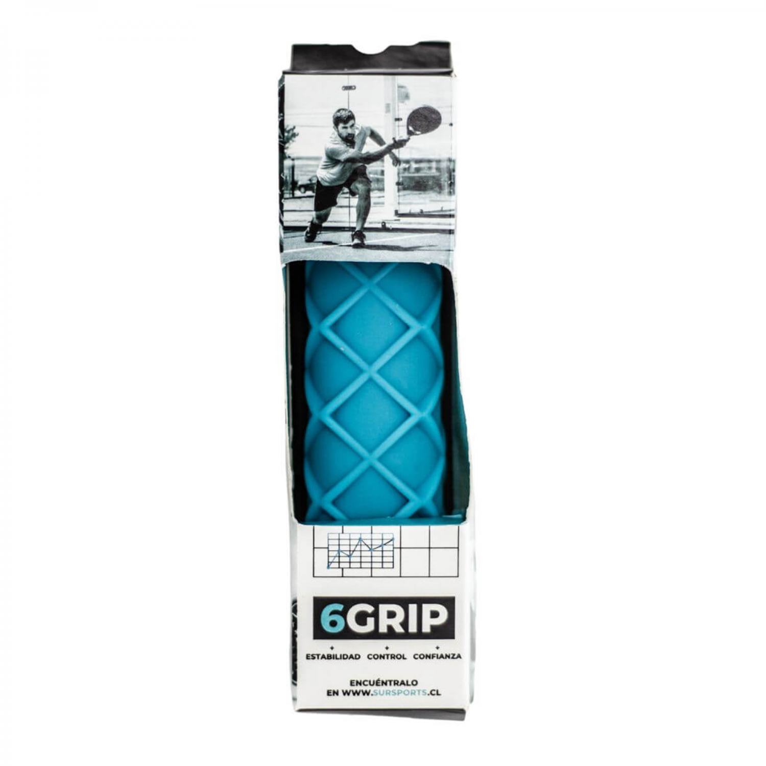 6GRIP GRIP SILICONA ANTIVIBRACION CELESTE